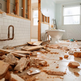 remodelling of a home in the demolition stage